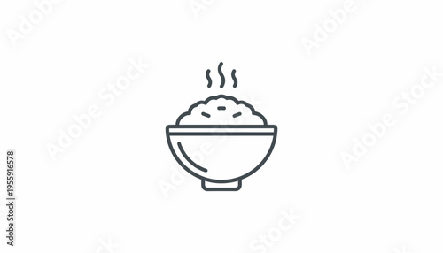Steaming Bowl of Rice Icon
