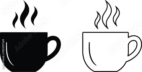 Coffee Cup Icon Set Vector Illustration Vector