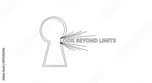 Keyhole Vision: Look Beyond Limits Concept, Inspiring Growth and New Opportunities