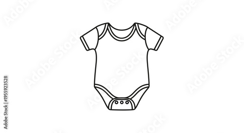 Baby Bodysuit Icon Outline Vector Illustration