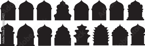 arch ornamental shapes islamic arch dome evolution set