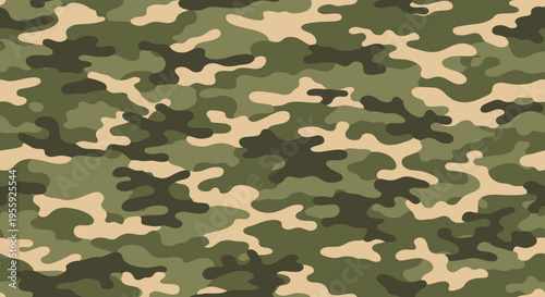 Green and brown camouflage fabric texture.