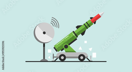 Green Rocket Launcher on Car.