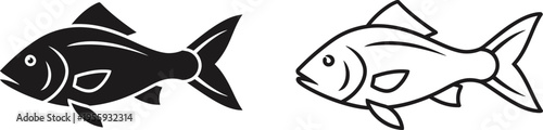 Fish Icon Set Vector Illustration Vector
