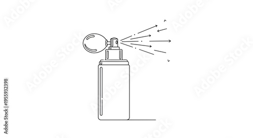 Perfume bottle spray, vintage atomizer, elegant cosmetic dispenser, fine mist