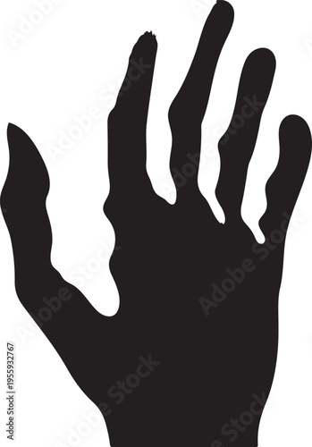 Hand making peace sign gesture against white background Vector, illustration