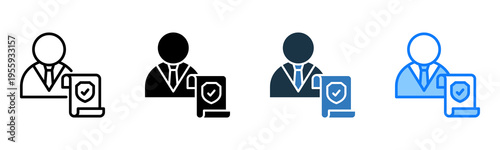Insurance Agent icon multiple style 