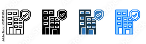Property Insurance icon multiple style 