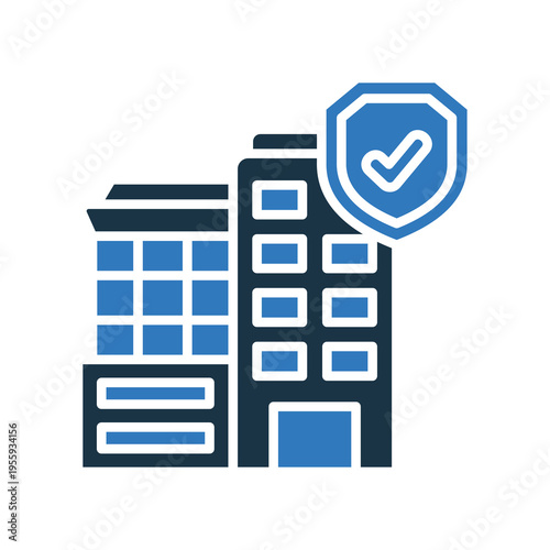 Insurance Company mixed color icon