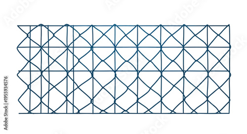 Geometric grid pattern of interconnected diamond shapes, abstract background.