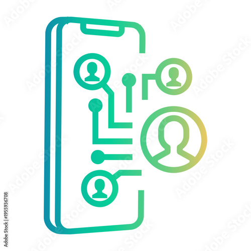 digital Line Gradient Icon