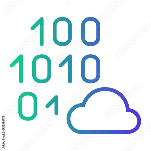 digital Line Gradient Icon