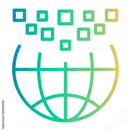 digital Line Gradient Icon