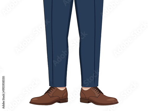 Business Professional Shoes Illustration Vector, Minimalist Style for Corporate and Fashion Design