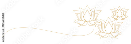 line art lotus illustration background for vesak day