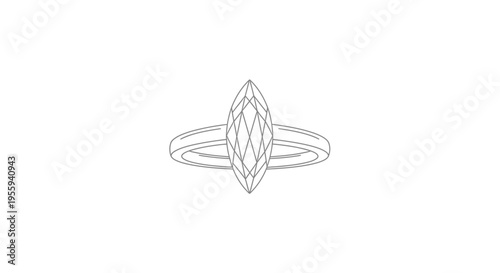 Marquise Cut Diamond Ring, Elegant Engagement Jewelry, Luxury Gemstone Icon