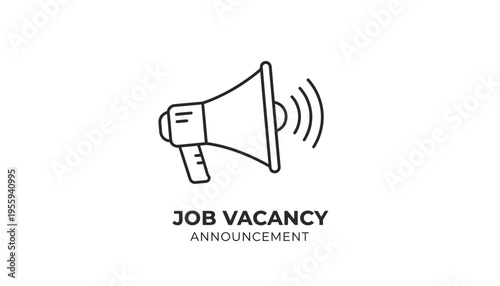Megaphone Announcement Job Vacancy, Hiring, Recruitment, Employment Opportunity