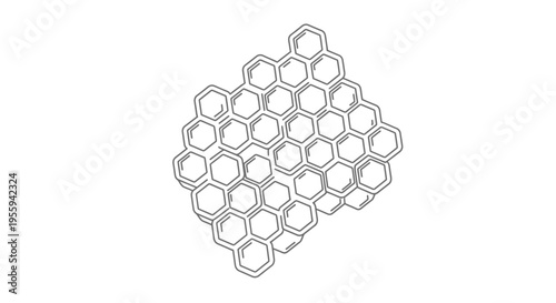 Honeycomb structure, hexagonal pattern, abstract geometric background