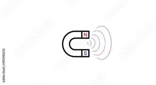 Horseshoe Magnet Showing Magnetic Field Lines