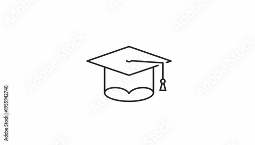 Graduation Cap Icon - Symbol of Education, Achievement, and Knowledge