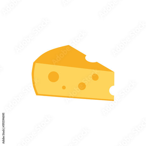 Cheese Wedge with Holes Tasty Fresh Dairy Food