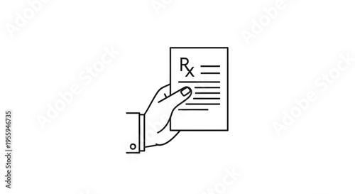 Doctor's Hand Holding Prescription Rx Paper, Medical Healthcare Concept