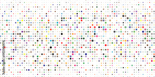 Seamless abstract pattern background with a variety of colored circles eps10