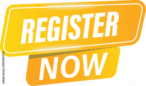 Register Now Speech Bubble Label. Free registration offer. Register now tag. Vector illustration 