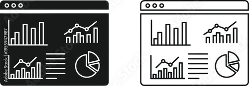 Infographic design elements, graphs and charts Vector