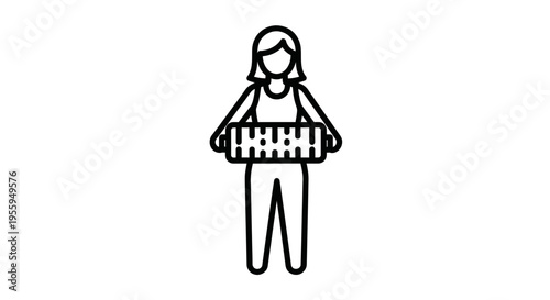 Woman holding a foam roller for muscle massage and physical therapy