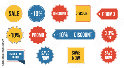 Discount Labels and Promo Stickers.