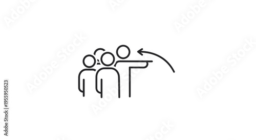 People pointing with an arrow.