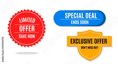 Special deal exclusive offer labels.