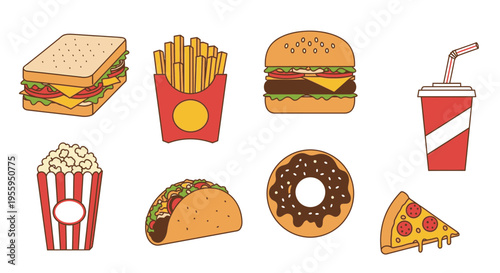 Variety of fast food items displayed 7.