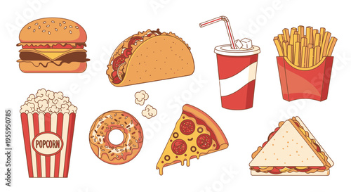 Variety of fast food items displayed 13.