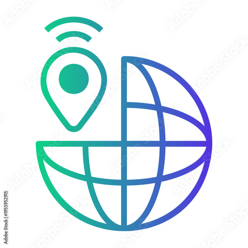 access Line Gradient Icon