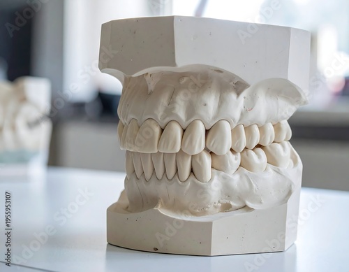 A dental model with upper and lower teeth (1)