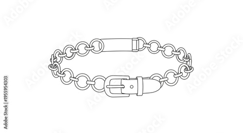 Fashionable Chain Bracelet with Buckle and ID Tag, Elegant Jewelry Design