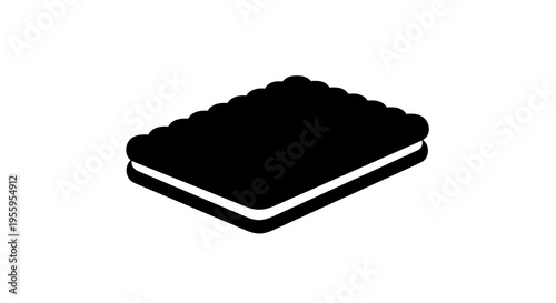 A simple graphic of a black mattress on a white background.
