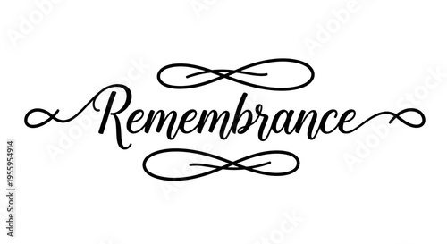 A beautiful remembrance design with elegant script and infinity symbols.