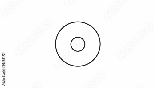 Concentric Circles Icon: Simple Geometric Shape for Design and Branding