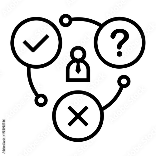 decision Line Icon