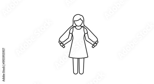 Woman Exercising with Dumbbells, Fitness and Healthy Lifestyle Icon