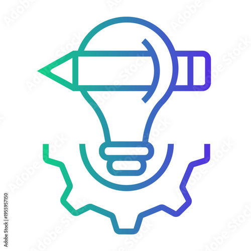 decision Line Gradient Icon