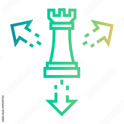 decision Line Gradient Icon