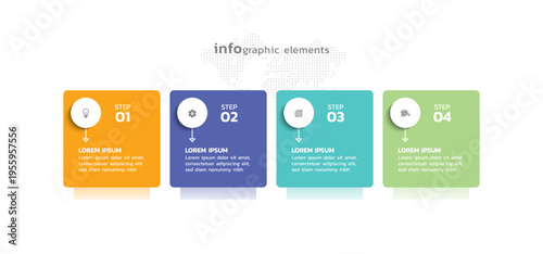 Presentation business abstract background infographic template colorful