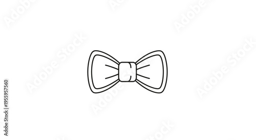 Simple Bow Tie Icon, Elegant Accessory, Formal Wear Symbol, Minimalist Design