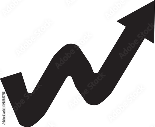 Hand Drawn Upward Trend Arrow