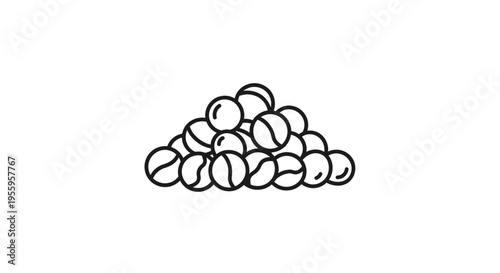 Pile of Marbles, Classic Game, Colorful Spheres, Playful Toy, Vintage Fun