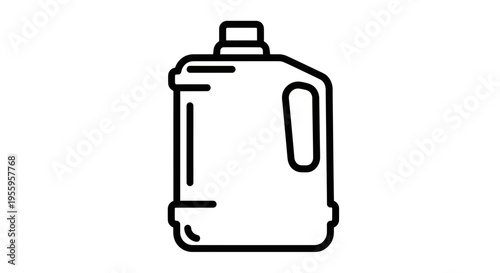 Plastic Detergent Bottle Icon, Cleaning Product Container, Laundry Liquid Jug Vector